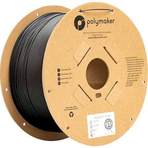 Polymaker 1.75mm PolyTerra PLA+ Filament (3kg Black)
