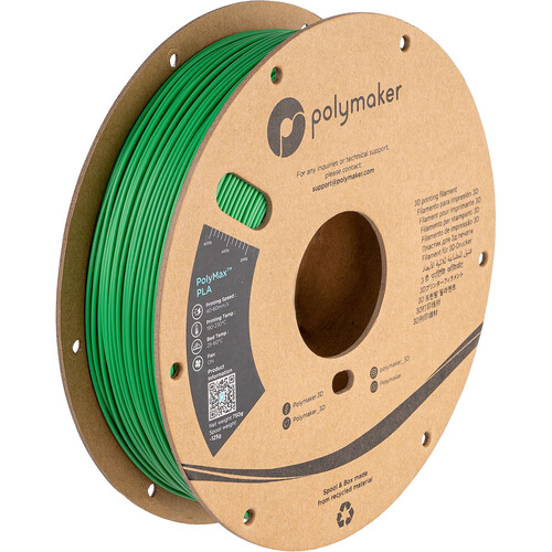 Polymaker 1.75mm PolyMax PLA Filament (750g Green)