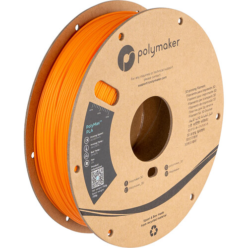 Polymaker 1.75mm PolyMax PLA Filament (750g Orange)