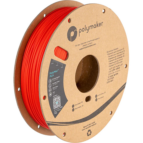 Polymaker 2.85mm PolyMax PLA Filament (750g Red)