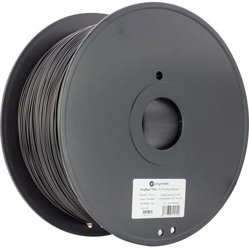 Polymaker 1.75mm PolyMax PLA Filament (3kg Black)