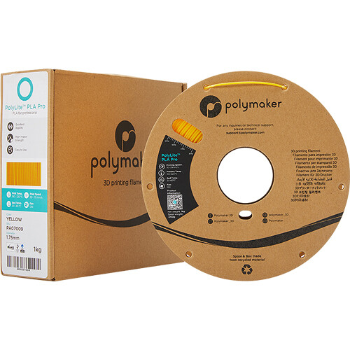 Polymaker 1.75mm PolyLite PLA Pro Filament (1kg Yellow)