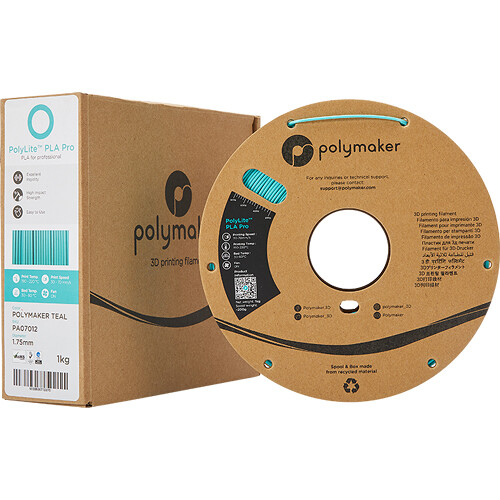 Polymaker 1.75mm PolyLite PLA Pro Filament (1kg Polymaker Teal)
