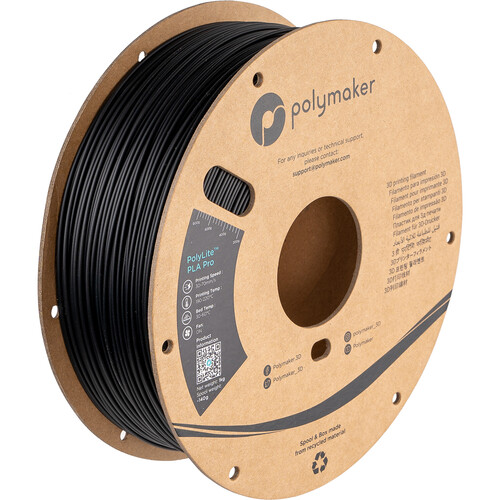 Polymaker 2.85mm PolyLite PLA Pro Filament (1kg Black)