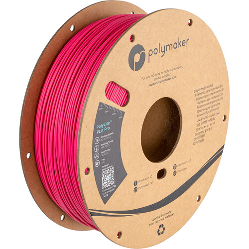 Polymaker 1.75mm PolyLite PLA Pro Filament (1kg Magenta)