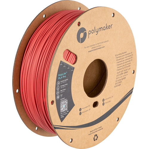 Polymaker 1.75mm PolyLite PLA Pro Filament (1kg Light Red)