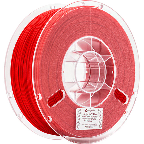 Polymaker 1.75mm PolyLite PETG Filament(1kg Red)