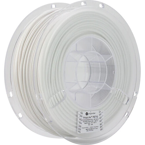 Polymaker 2.85mm PolyLite PETG Filament(1kg White)