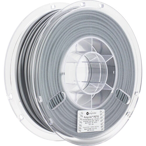 Polymaker 2.85mm PolyLite PETG Filament(1kg Gray)