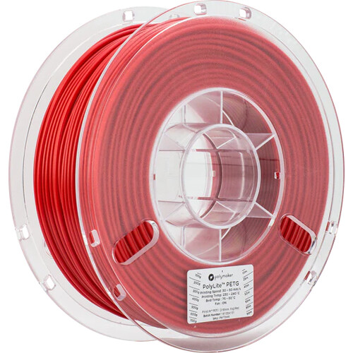 Polymaker 2.85mm PolyLite PETG Filament(1kg Red)