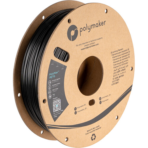 Polymaker 1.75mm PolyMax PETG Filament (750g Black)