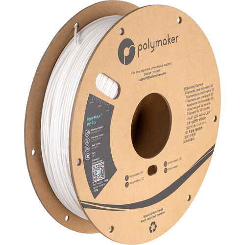 Polymaker 1.75mm PolyMax PETG Filament (750g White)