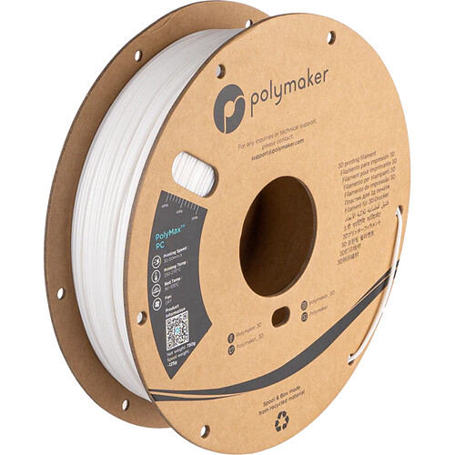 Polymaker 2.85mm PolyMax PC Filament (750g White)