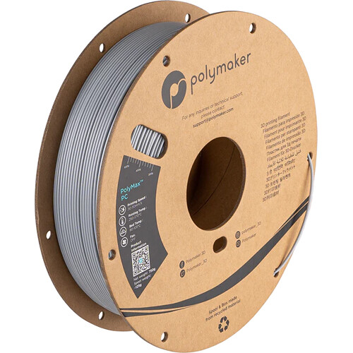 Polymaker 1.75mm PolyMax PC Filament (750g Gray)