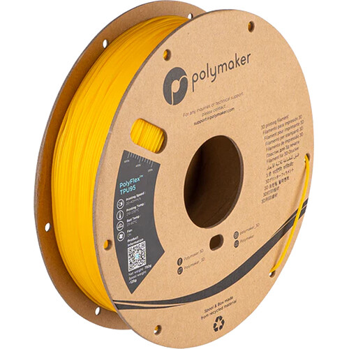 Polymaker 1.75mm PolyFlex TPU95 Filament (750g Yellow)