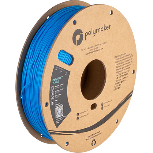 Polymaker 1.75mm PolyFlex TPU95 Filament (750g Blue)