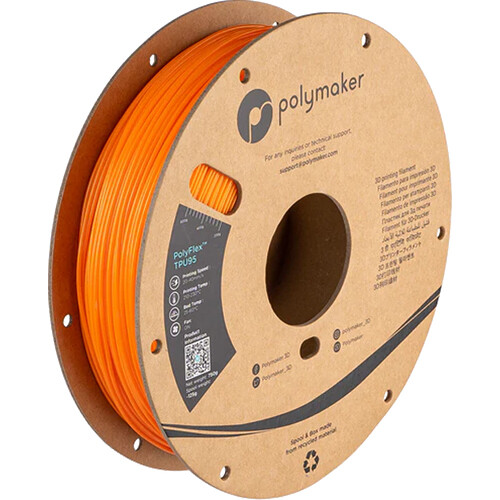 Polymaker 1.75mm PolyFlex TPU95 Filament (750g Orange)