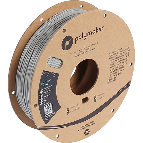 Polymaker 1.75mm PolyFlex TPU90 Filament (750g Gray)