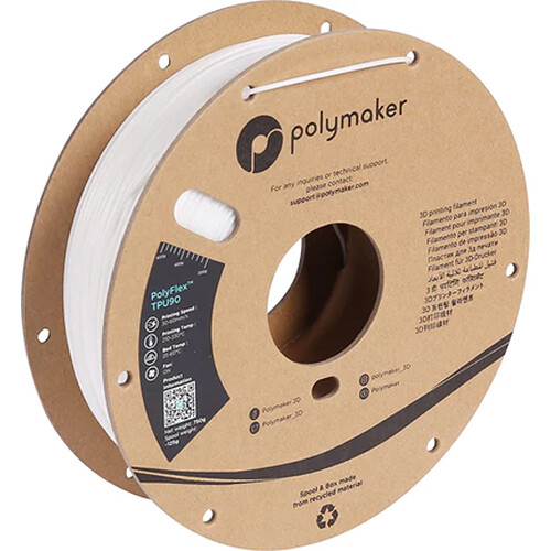 Polymaker 2.85mm PolyFlex TPU90 Filament (750g White)