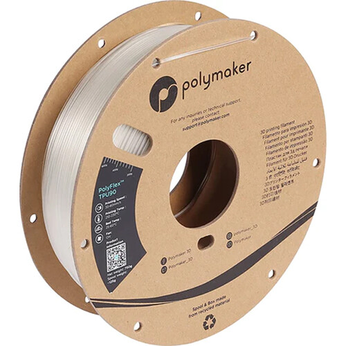 Polymaker 2.85mm PolyFlex TPU90 Filament (750g Clear)