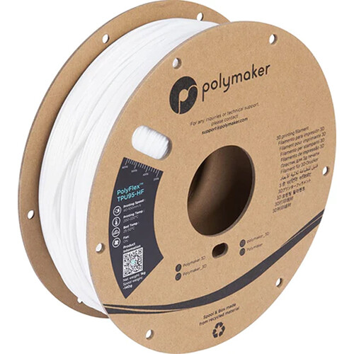 Polymaker 1.75mm PolyFlex TPU95-HF Filament (1kg White)