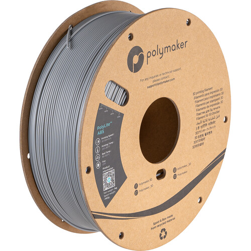 Polymaker 1.75mm PolyLite ABS Filament (1kg Gray)