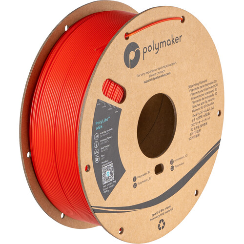 Polymaker 2.85mm PolyLite ABS Filament (1kg Red)