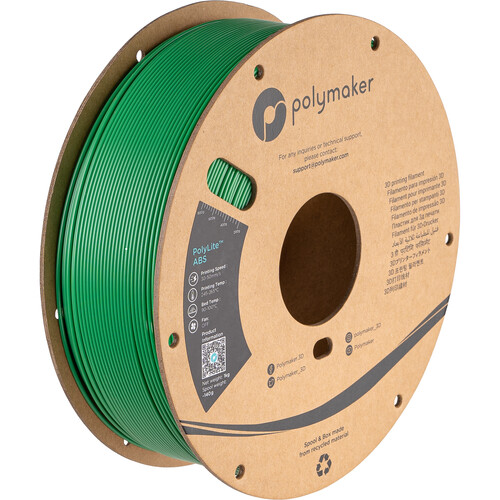 Polymaker 2.85mm PolyLite ABS Filament (1kg Green)