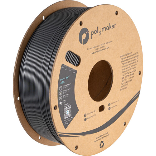Polymaker 1.75mm PolyLite ABS Filament (1kg Dark Gray)