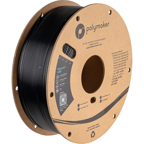 Polymaker 1.75mm PolyLite ABS Filament (3kg Black)