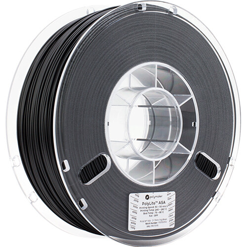 Polymaker 1.75mm PolyLite ASA Filament (1kg Black)