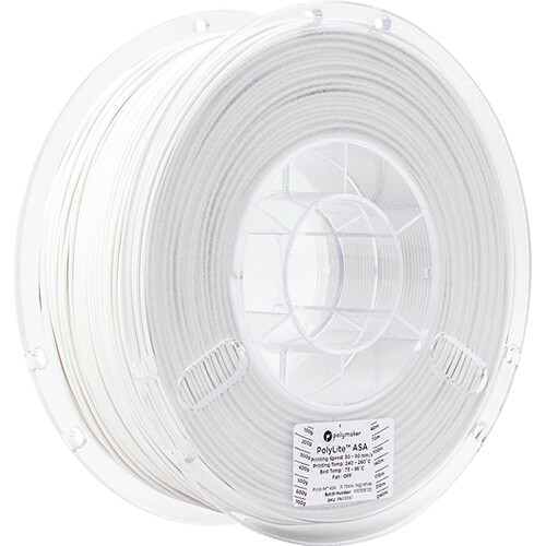 Polymaker 1.75mm PolyLite ASA Filament (1kg White)