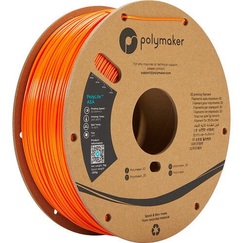 Polymaker 1.75mm PolyLite ASA Filament (1kg Orange)