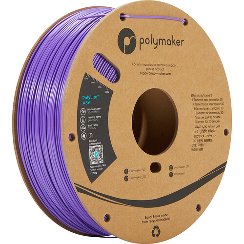 Polymaker 1.75mm PolyLite ASA Filament (1kg Purple)