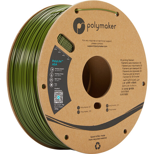Polymaker 1.75mm PolyLite ASA Filament (1kg Army Green)