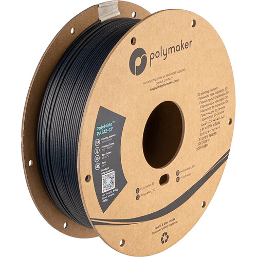 Polymaker 2.85mm PolyMide PA612-CF Filament (500g Black)