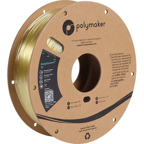 Polymaker 2.85mm PolyDissolve S1 Filament (750g Natural)