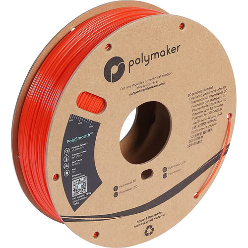 Polymaker 1.75mm PolySmooth Filament (750g Coral Red)