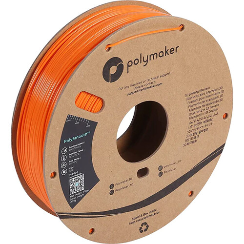 Polymaker 1.75mm PolySmooth Filament (750g Orange)
