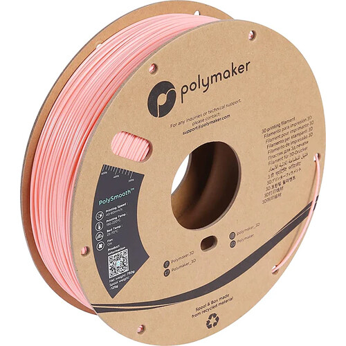 Polymaker 2.85mm PolySmooth Filament (750g Pink)