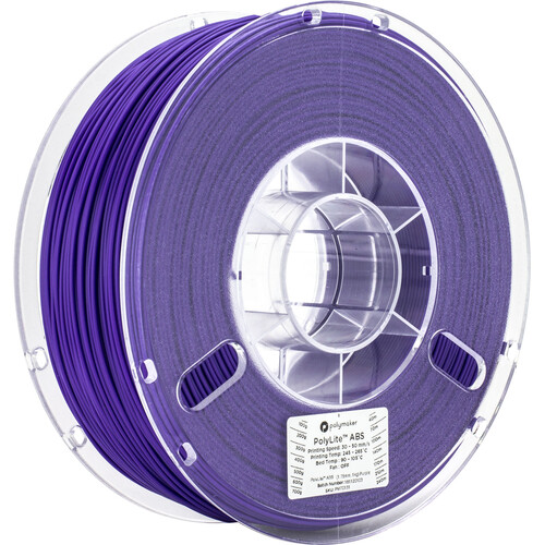 Polymaker PolyLite 1.75mm ABS Filament (1kg Purple)