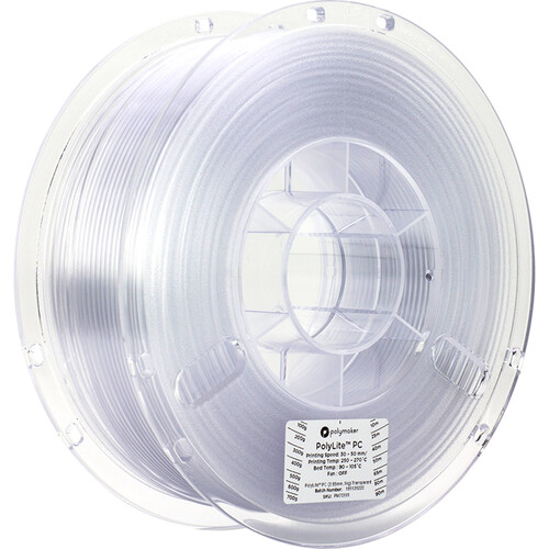 Polymaker PolyLite PC 3D Printing Filament 2.2 lb (2.85mm Diameter Transparent)