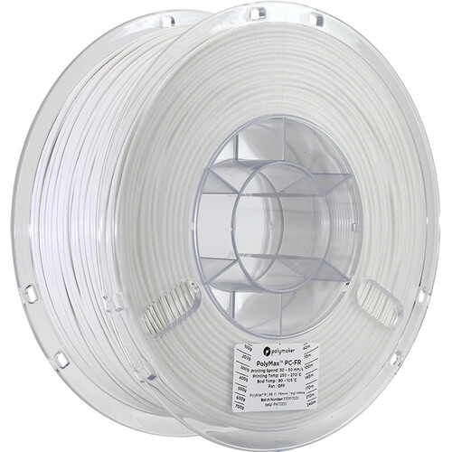Polymaker PolyMax PC-FR 3D Printing Filament 2.2 lb (1.75mm Diameter White)