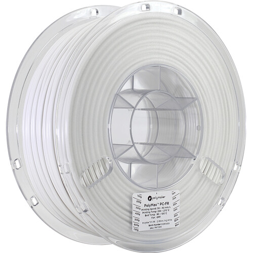 Polymaker PolyMax PC-FR 3D Printing Filament 2.2 lb (2.85mm Diameter White)