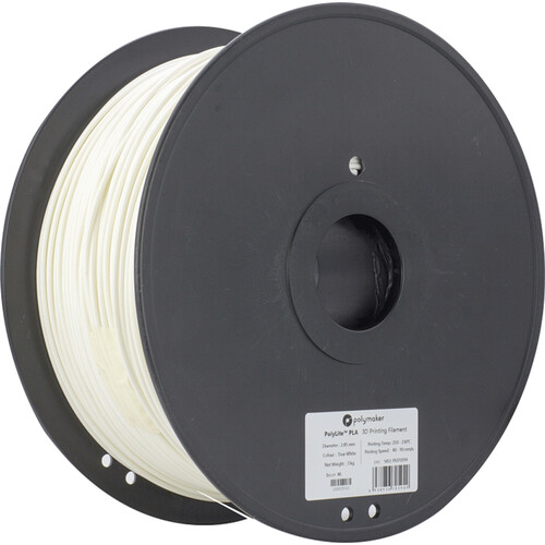 Polymaker PolyLite PLA 3D Printing Filament 6.6 lb (2.85mm Diameter White)
