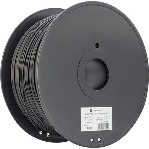 Polymaker PolyLite PLA 3D Printing Filament 6.6 lb (1.75mm Diameter Black)