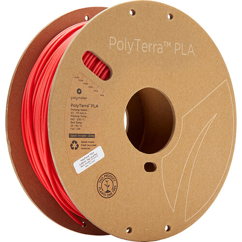Polymaker 2.85mm PolyTerra PLA Filament (1kg Lava Red)