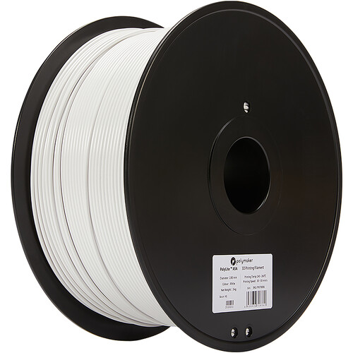 Polymaker PolyLite 2.85mm ASA 3D Printing Filament (6.6 lb White)