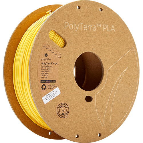 Polymaker 1.75mm PolyTerra PLA Filament (1kg Savannah Yellow)