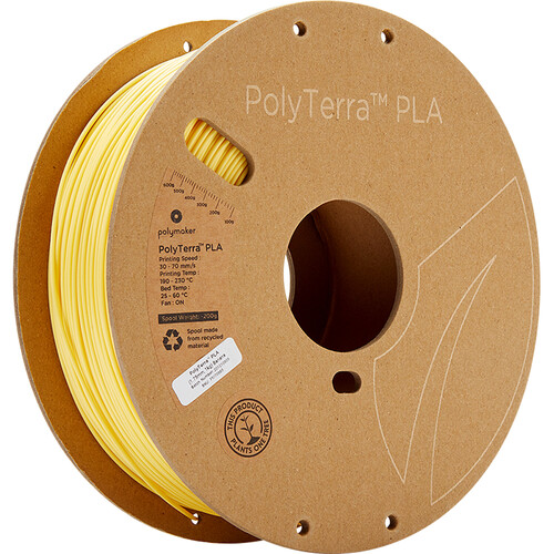 Polymaker 1.75mm PolyTerra PLA Filament (1kg Banana)